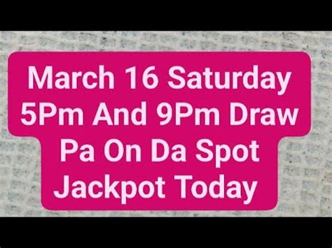 Hearing Today March 16 National 3D Lotto @Swerte Sar .